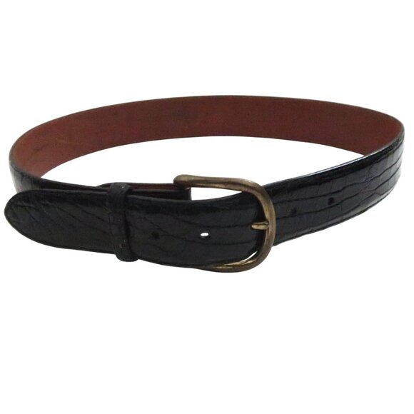 SCOTT MALLORY Black Alligator belt sz 28 main image 5